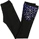 LIUHUO Eiskunstlaufhose, Trainingsleggings aus Fleece, glänzend, Diamanten, für Mädchen, bequem, Schwarz, XL