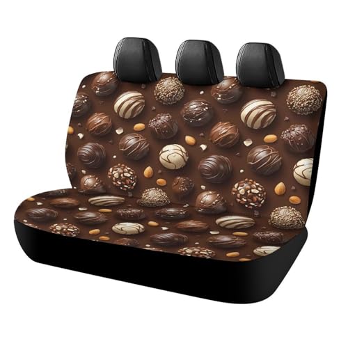 Housses de siège arrière auto respirantes au motif noix de chocolat pour relooker votre SUV