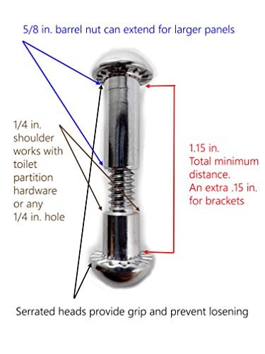 Harris Hardware Chrome-Plated Torx Security Fastener Pack for 1-Inch Panels, Includes Bits