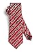 HISDERN Mens Ties Christmas Neck tie Silk Woven Red TieS Handkerchief Holiday Season Santa Funny Neckties Pocket Square for Party