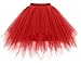 Produktbild Homrain Tutu Tüllrock Damen Tütü Rock Festliche Tüll Partykleid Ballet Firt Tulle Tanzkleid Unterkleid Karneval Kostüm Crinoline Petticoat für Rockabilly Kleid Red XL