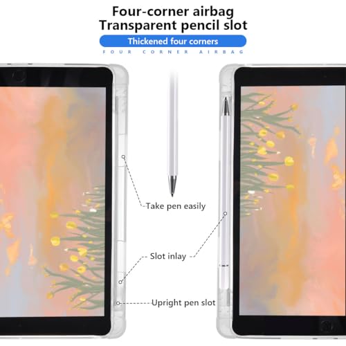 Étui iPad 5e/6e génération chaton blanc mignon à trois volets - 3
