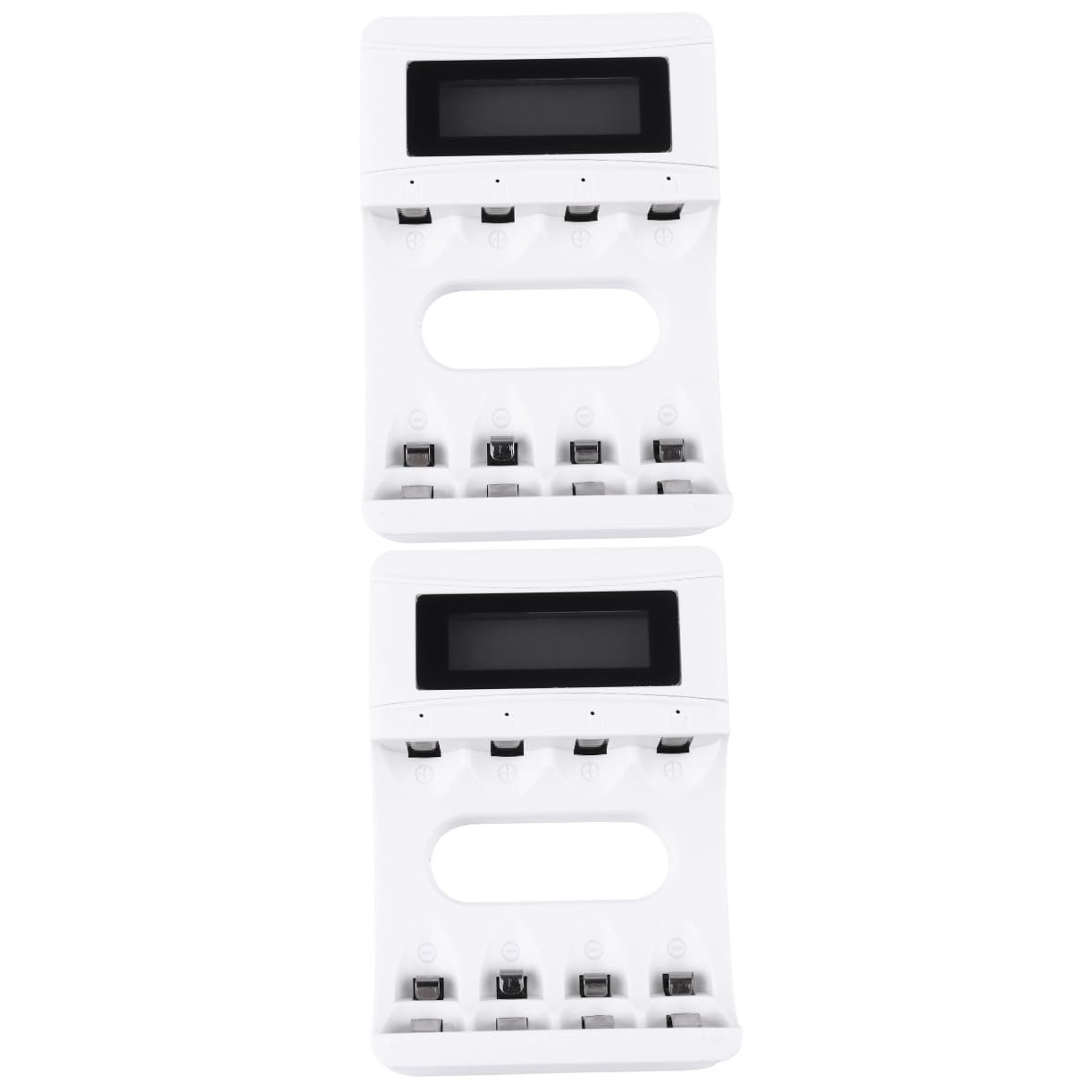 jojofuny 2piezas Cargador De Baterías Recargables De Pantalla LCD Cargador USB para Baterías AA AAA Protección De Sobrecarga y Cortocircuito para y