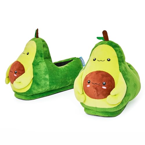 Coddies Avocado Slippers - Avocado Plush Shoes - Novelty and Gag Gift for Women, Men & Kids