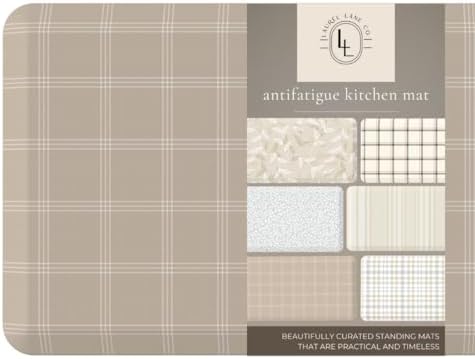 Anti Fatigue Mat by Laurel Lane Co. – Designer Anti Fatigue Mats for Kitchen Floor, Kitchen Mats for Floor, Desk Mat – Cushioned 0.75