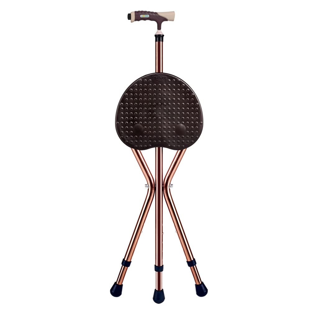 Canne de marche avec siège robuste 350 LB, bâton réglable et chaise portable pliante