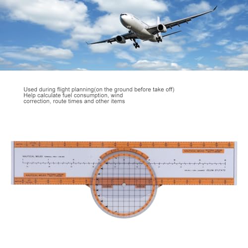 Computadora de vuelo plástica con regleta giratoria naranja miniatura 2