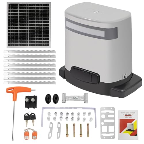Furvveerr 800 kg Motor Puerta Corredera,Abre-Puerta Eléctrica para Garaje,16Nm,Motor para Puerta Corredera Smart Accionamiento Eléctrico De Puerta con 2 Mandos de Garaje,Kit Motor Puerta Batiente