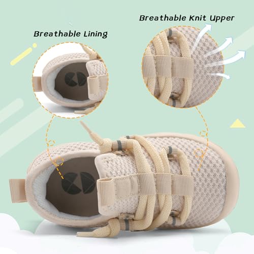 Centipede Demon Toddler Shoes Boys Girls Barefoot Shoes Kids Baby Breathable Walking Running Shoes Slip On Sneakers Lightweight Outdoor Athletic Tennis Shoes 5.5 Toddler Beige thumb #3