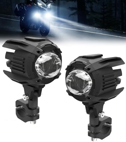 SUPAREE 15000LM Motorcycle LED Auxiliary Lights, 60W White Spot L...