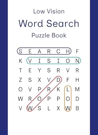 Amazon.com: Low Vision Word Search Puzzle Book: Extra Large Jumbo Print ...