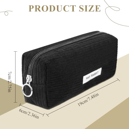 OFFCUP Pencil Case, Corduroy Pencil Pouch, Cute Stylish Simple Pen Bag with Practical Zip - Image 2