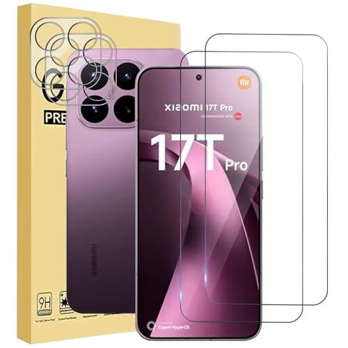 �y4���Z�b�zFor Xiaomi 17T Pro �����Y�ی�t�B���� (2��) �����K���X�t�B����(2��)�yQUXIAGUM�z 9H �d�x �C�A�[�� �A���`�O���A ������ �����ߗ� �w��h�~ �J�������h�~ Xiaomi 17T Pro �ی�t�B����