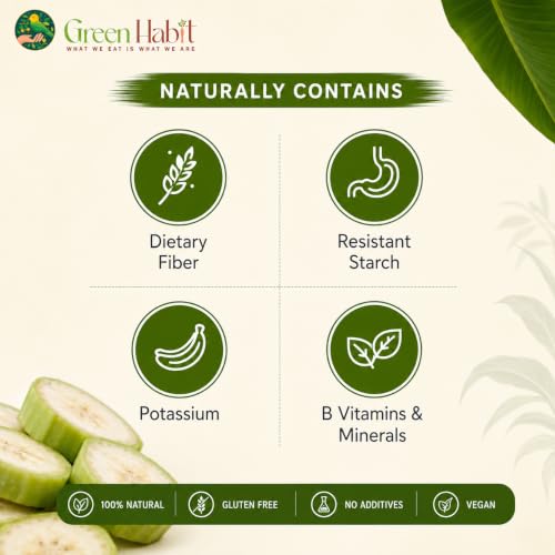 Image of Greenhabit Raw Banana Flour 2.5 kg pack | Plant Based Food | Perfect for Smoothies and Baked Preparations | Gluten Free Atta | Grain Free | 100% Natural | Paleo