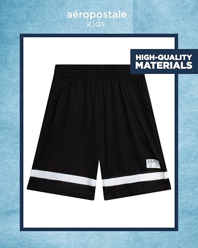 Image of AEROPOSTALE Boys Shorts Set 2 Piece Graphic Tee and Mesh Athletic Shorts | Poly-Cotton Graphic Tee, Pull On Mesh Shorts with Elastic Waist, Regular Fit