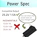 25.2V Replacement Charger for WYBOT-C1,C1 Pro,C1 Max OS7010 Cordless Robotic Pool Vacuum Cleaner Power Adapter Cord