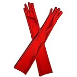 Aaoehiewp Guantes de rendimiento Accesorios Largo Protección Solar Señoras Conducción Delgada Elástica Deportes, rojo, Talla única