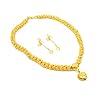 Heart-Pikun-Flower-22k-23k-24k-Thai-Baht-Yellow-Gold-GP-Necklace-Pendant-Jewelry-Women