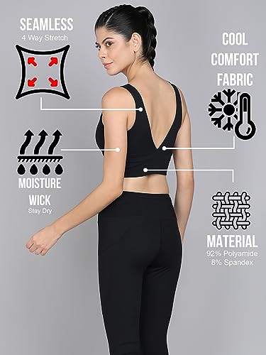 Image of Kobo Medium Impact Slip on Everyday Sports Bra for Women - Lightly-Padded, Non-Wired & High Coverage | Lined Cups with Removable Inserts (Imported)