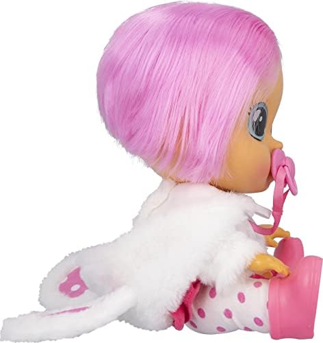 CRY BABIES Dressy Coney Rabbit | Interactive baby doll that cries Real tears, with coloured hair and changeable Outfits to Dress up - Toy & function doll for kids +2 Years