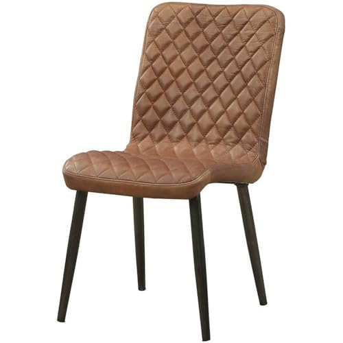 Acme Millerton Leather Dining Side Chair in Chocolate (Set of 2) -  ACME Furniture, AC-70423