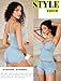 Avidlove Women Cami Pajama Set Sexy Lingerie Side Slit Sleepwear Lace Trim Short PJ Set with Shorts Light Blue S