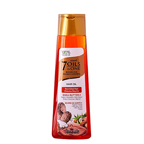 Emami 7 Oils in One – 100% Natural Oils – Perfect Blend of 7 Unique Oils for Damage Control – Hair Oil – Nourished Hair – Shea Butter – Rejuvenates, Smoothens, and Nourishes Hair – 300ml