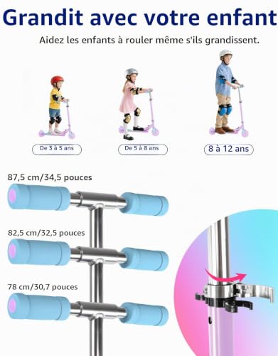 BELEEV V1Plus Trottinette Enfant 3 à 12 Ans, Pliable Trotinette à 2 Roues – vue 4