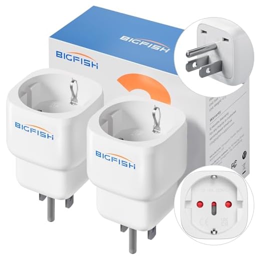 Bigfish Adaptador Enchufe USA Tipo B 2 Piezas, Adaptador Enchufe Americano – De 2-Pin Europa a 3-Pin Estados Unidos, Canadá, México y Tailandia