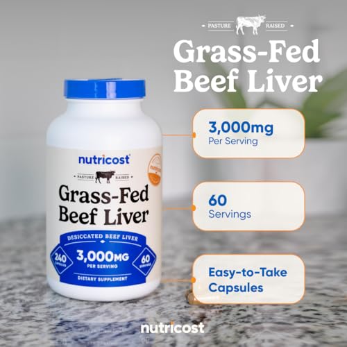 Nutricost Grass Fed Desiccated Beef Liver