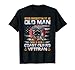Never Underestimate an Old Man U.S Coast Guard Veteran Flag T-Shirt