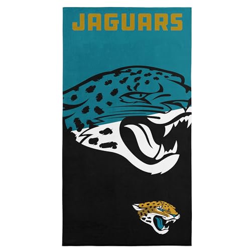 Image of Northwest NFL Jacksonville Jaguars Microfiber Beach Towel, 30 x 60 Inches - Quick Dry, Sand Resistant, Lightweight, Highly Absorbent, Incisor Design