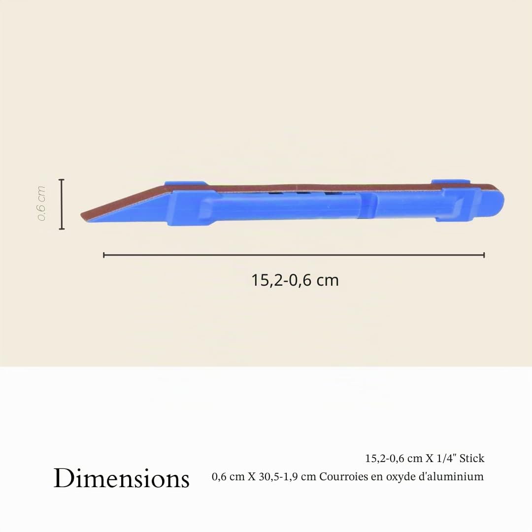 Kit de ponçage à gros grain 6,35 mm pour le travail du bois, le modélisme, l'impression 3D, le ponçage de détail