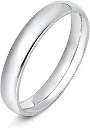 Aliança de Namoro 4mm, Compromisso, Casal, Anel em Aço Inox 316l, Prateada, Ergonômica, Resistente ao Desgaste, Reforçado, não Enferruja e não Escurece.