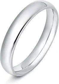 Aliança de Namoro 4mm, Compromisso, Casal, Anel em Aço Inox 316l, Prateada, Ergonômica, Resistente ao Desgaste, Reforçado, não Enferruja e não Escurece.