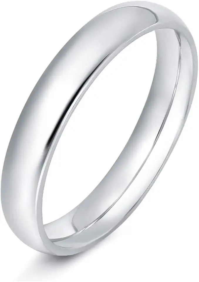 Aliança de Namoro 4mm, Compromisso, Casal, Anel em Aço Inox 316l, Prateada, Ergonômica, Resistente ao Desgaste, Reforçado, não Enferruja e não Escurece.