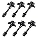 TRQ Ignition Coil Set 6 Piece Compatible with 2003-08 Infiniti FX35 03-07 G35 06-08 M35 03-06 Nissan 350Z
