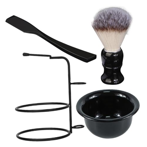 FOMIYES Men's Shave Kit Set Razor Brush Bowl Stand Manual Shaving Accessories for Grooming