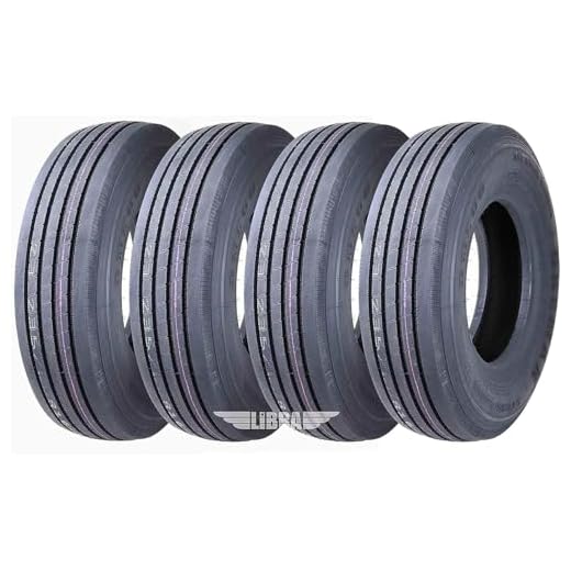 Set 4 Heavy Duty All Steel Trailer Tires 225/75R15 14 Ply 124/121M 11150