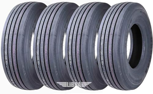 Set 4 Heavy Duty All Steel Trailer Tires 225/75R15 14 Ply 124/121M 11150