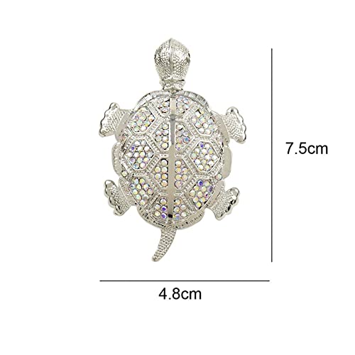 Broche tortue strass vert : l'accessoire rétro idéal pour vos soirées