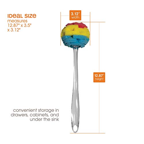 Casabella, Plum/Lime/Orange Multicolor Clear Sponge Brush, 1 EA - Thumbnail 5