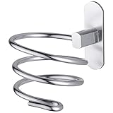 Estantes Secador de pelo de acero inoxidable Estante anti-óxido Secador de pelo Rack Soporte Estante Accesorios de baño Soporte para Secador de pelo Racks Hogar (Color : Silver B)