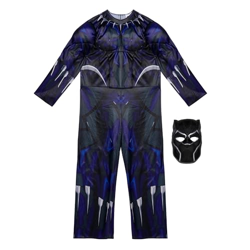 Disfraz completo adaptativo Black Panther para niños S miniatura 3