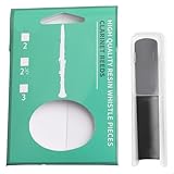 Resin Clarinet Reeds Strength 2.5 for Clarinet Players, 3-Pack with Balanced Tone and Articulation for Beginners and Professionals(Black)