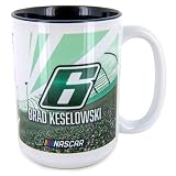 Sparta Pewter Brad Keselowski 2024 BuildSubmarines Coffee Mug 15oz With Color Interior, White, CUS74489