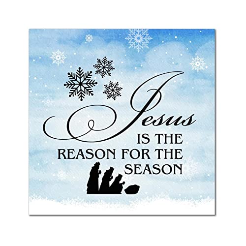 Plaque en bois Jesus is The Reason pour célébrer la foi en famille