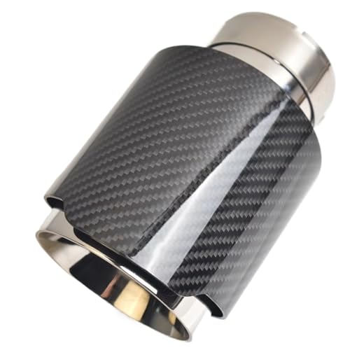 Silencieux voiture universel acier inoxydable tuyau echappement brillant biseauté 54-89