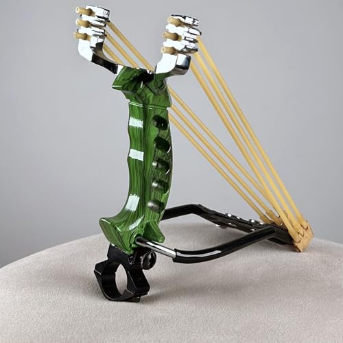 Professional Wrist-Braced Slingshots Set for Hunting, High Velocity Tactical Wrist Support Sling Shot with Ammo Balls & Replacement Bands (Target Practice Kit)