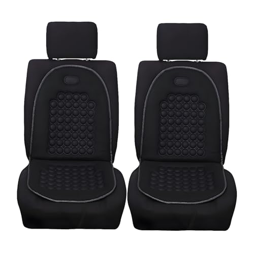 M.J COMFY-LIFE 2PCS Car Seat Cushions Orthopedic Memory Foam Seat Cushions with Back Support Universal Car Seat Protectors for Driver and Passenger 95 x 45 cm Black
